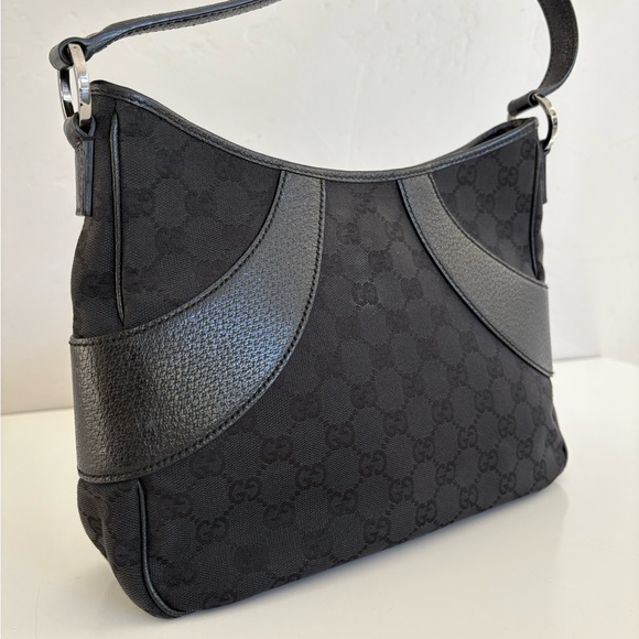 Auth VTG Y2K GUCCI Black Monogram Bag - Picture 2 of 12